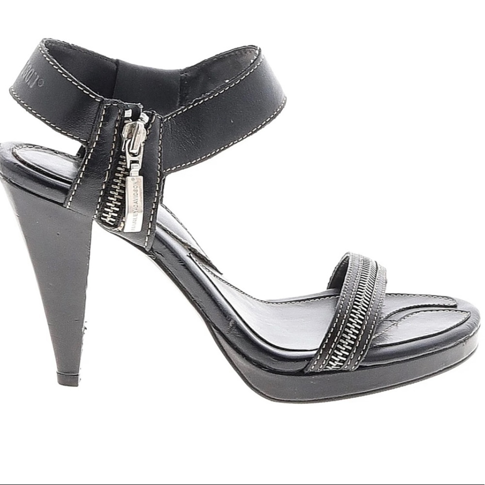 HARLEY DAVIDSON leather spike heels 10